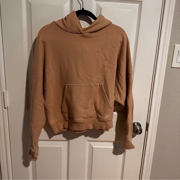 tan/pale pink frank and oak hoodie - Picture 1 of 7